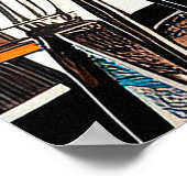 New Orleans Jazz Abstrakte Kunst Poster (Ecke)