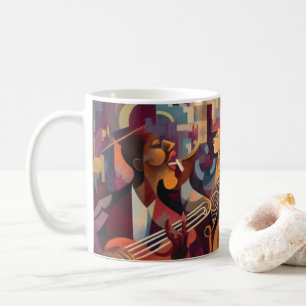 New Orleans Jazz Abstraktes Kunstmuseum Kaffeetasse