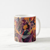 New Orleans Jazz Abstraktes Kunstmuseum Kaffeetasse (VorderseiteRechts)