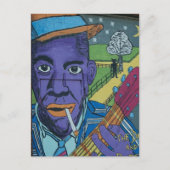 NEW ORLEANS JAZZ GRAFFITI ART POSTCARD POSTKARTE (Vorderseite)