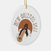 New Orleans Jazz Keramik Ornament (Rechts)