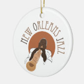 New Orleans Jazz Keramik Ornament (Links)