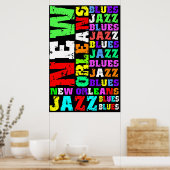 New Orleans Jazz Poster (Küche)