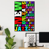 New Orleans Jazz Poster (Heimbüro)