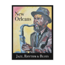 New Orleans Jazz, Rhythm & Blues Postkarte