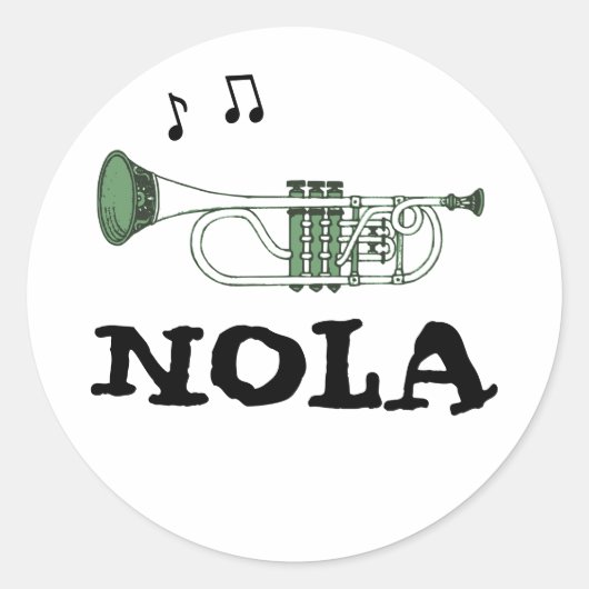New Orleans Jazz Trumpet Aufkleber (Vorderseite)