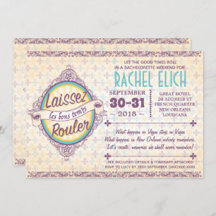 New Orleans Junggeselinnen-Abschied Einladung