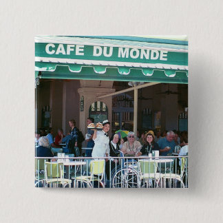 New Orleans Kaffee und Beignets Button