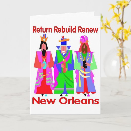 New Orleans Karte (Gelbe Blume)