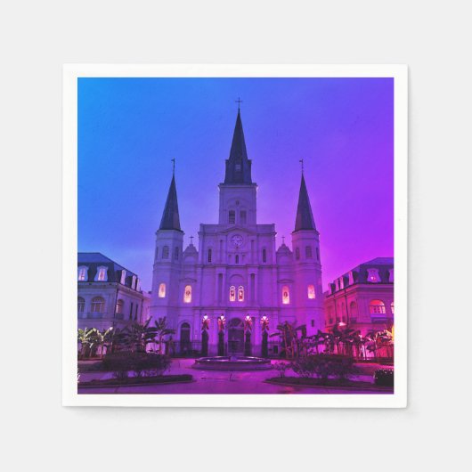 New Orleans, Kathedrale Basilica, Jackson Square Serviette (Vorderseite)