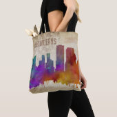 New Orleans, LA | Aquarell-Stadt-Skyline Tasche (Von Nahem)