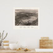 New Orleans, LA Panorama Karte - 1863 Poster (Küche)