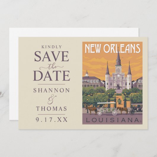 New Orleans, LA | SAVE THE DATE (Vorne/Hinten)