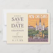 New Orleans, LA | SAVE THE DATE Magneteinladung (Vorderseite)