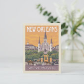 New Orleans, LA | Wir haben uns bewegt Einladungspostkarte (Stehend Vorderseite)