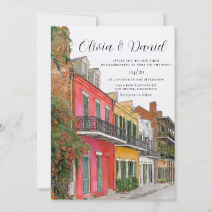 New Orleans Landschaft Ziel Hochzeit Einladung