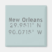 New Orleans Latitude & Longitude Magnet (Vorne)