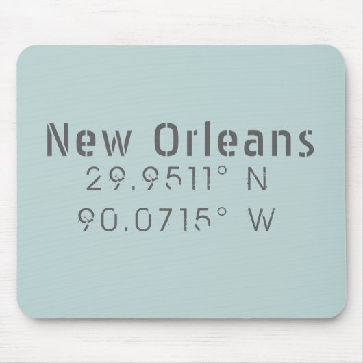 New Orleans Latitude & Longitude Mousepad (Vorne)