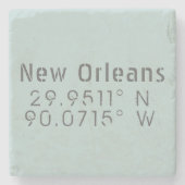 New Orleans Latitude Longitude Steinuntersetzer (Vorderseite)