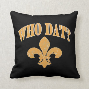 New Orleans Lilie, Black and Gold Kissen