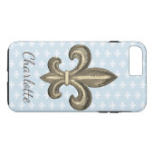 New Orleans Lilie & Blue Case-Mate iPhone Hülle (Rückseite (Horizontal))