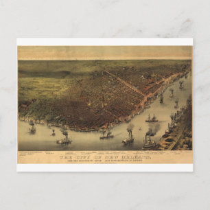 New Orleans, Louisiana 1885 Postkarte