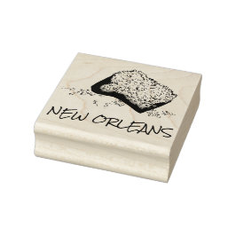 New Orleans Louisiana Beignet Patisserie Feinschme Gummistempel