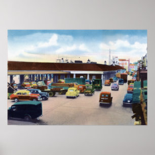 New Orleans Louisiana Belebter französischer Markt Poster
