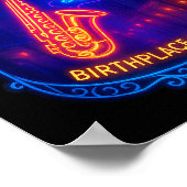 New Orleans, Louisiana, Birthplace Of Jazz  Poster (Ecke)