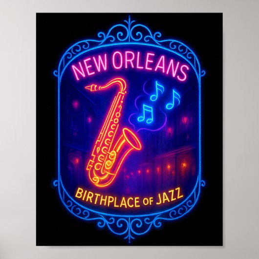 New Orleans, Louisiana, Birthplace Of Jazz  Poster (Vorne)