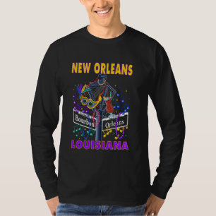 New Orleans Louisiana Bourbon Street Halvmånebyen T-Shirt