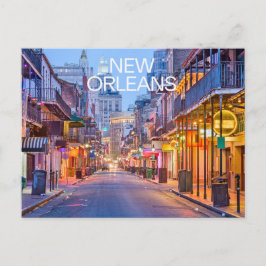 New Orleans Louisiana Bourbon Street Nacht Postkarte
