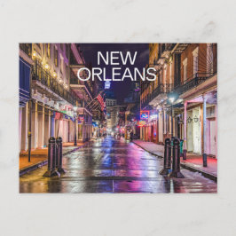 New Orleans Louisiana Colorful City Night Postkarte