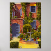 New Orleans Louisiana Courtyard Little Theater Poster (Vorne)