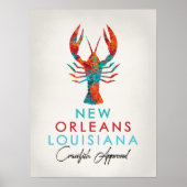 New Orleans Louisiana Crawfish Bright Poster (Vorne)
