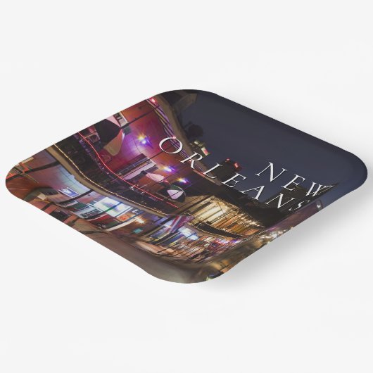 New Orleans, Louisiana | Das französische Viertel Pappteller (Gewinkelt)