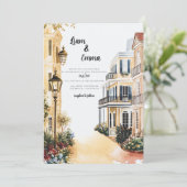 New Orleans Louisiana Einladung zur Hochzeit (Stehend Vorderseite)