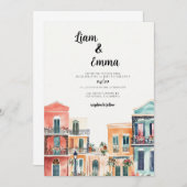 New Orleans Louisiana Einladung zur Hochzeit (Vorne/Hinten)