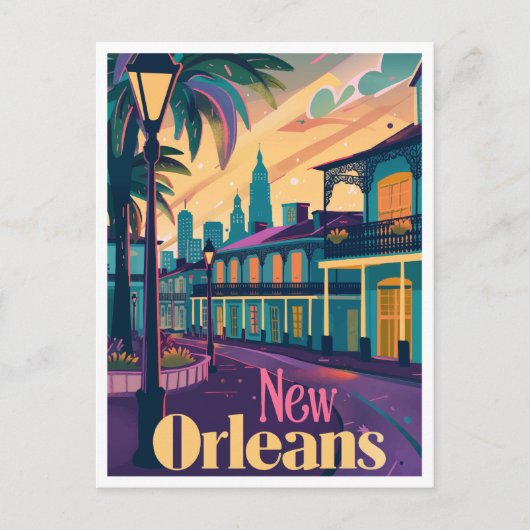 New Orleans Louisiana Französisches Viertel bei Su Postkarte (Vorderseite)