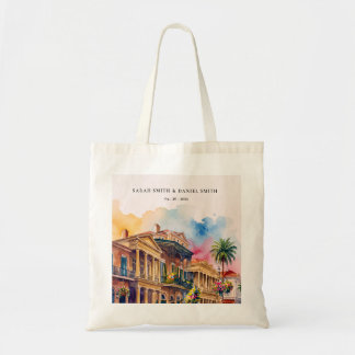 New Orleans Louisiana French Quarter Aquarell Tragetasche
