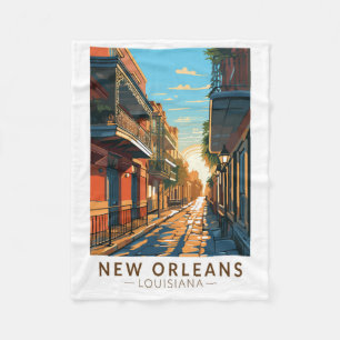 New Orleans Louisiana French Quarter Reise Kunst Fleecedecke