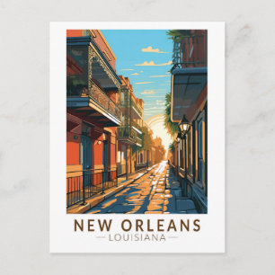 New Orleans Louisiana French Quarter Reise Kunst Postkarte