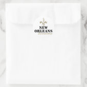 New Orleans Louisiana Gold Runder Aufkleber (Tasche)