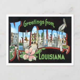 New Orleans, Louisiana Großbuchstaben Postkarte