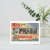 New Orleans, Louisiana - Große Briefmarkenszenen Postkarte (Stehend Vorderseite)