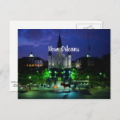 New Orleans, Louisiana in der Nacht Postkarte (Vorne/Hinten)