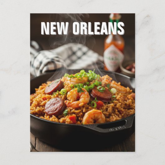 New Orleans Louisiana Jambalaya Feiertagspostkarte (Vorderseite)
