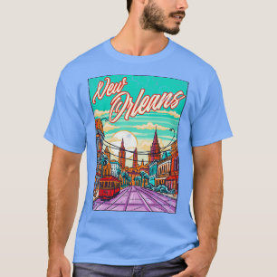 New Orleans Louisiana Kunst, Dichtung und Musik T-Shirt