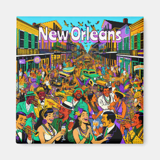 New Orleans, Louisiana Leute, die Spaß haben Magnet