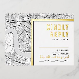 New Orleans, Louisiana Liebe Locator UAWG Antwor Folie Einladungspostkarte